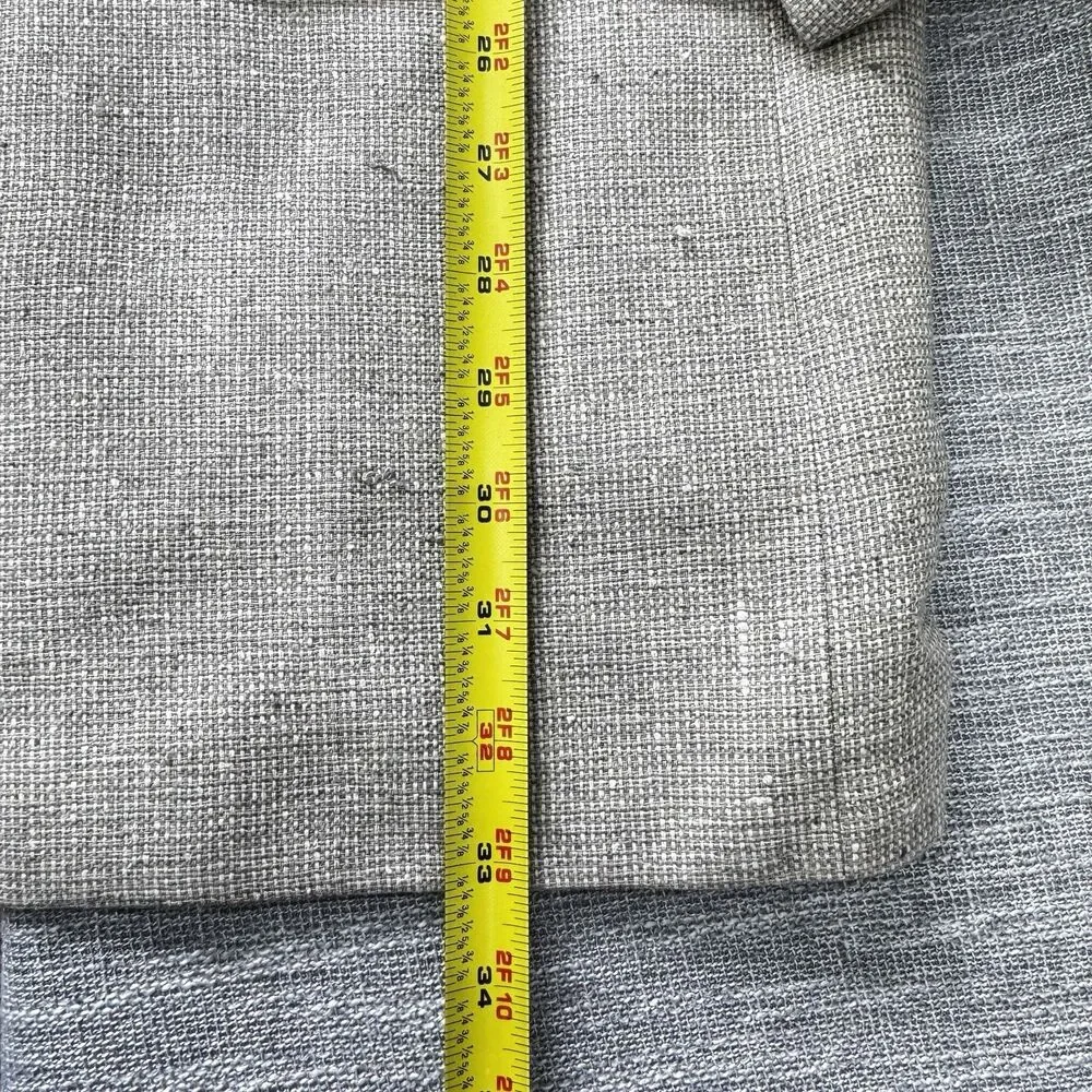 Savile Row Blazer Men 100% Silk Beige Brown Tweed Blazer Sport Coat Jacket 46L